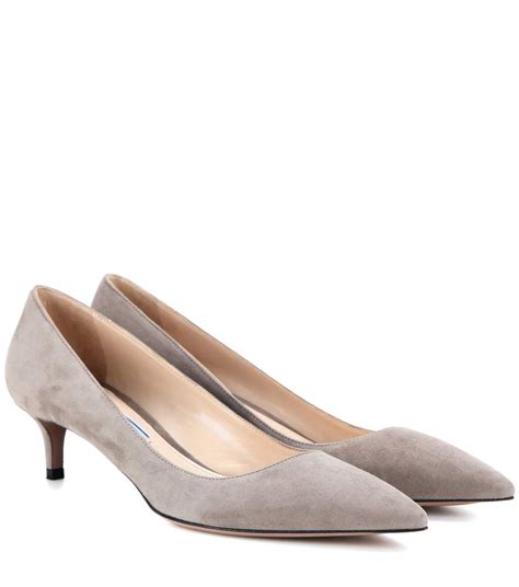 prada suede kitten heels|Prada kitten heels women.